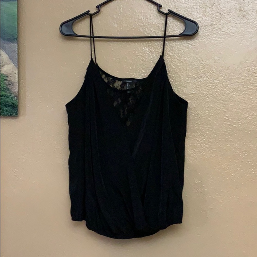Black strappy tank